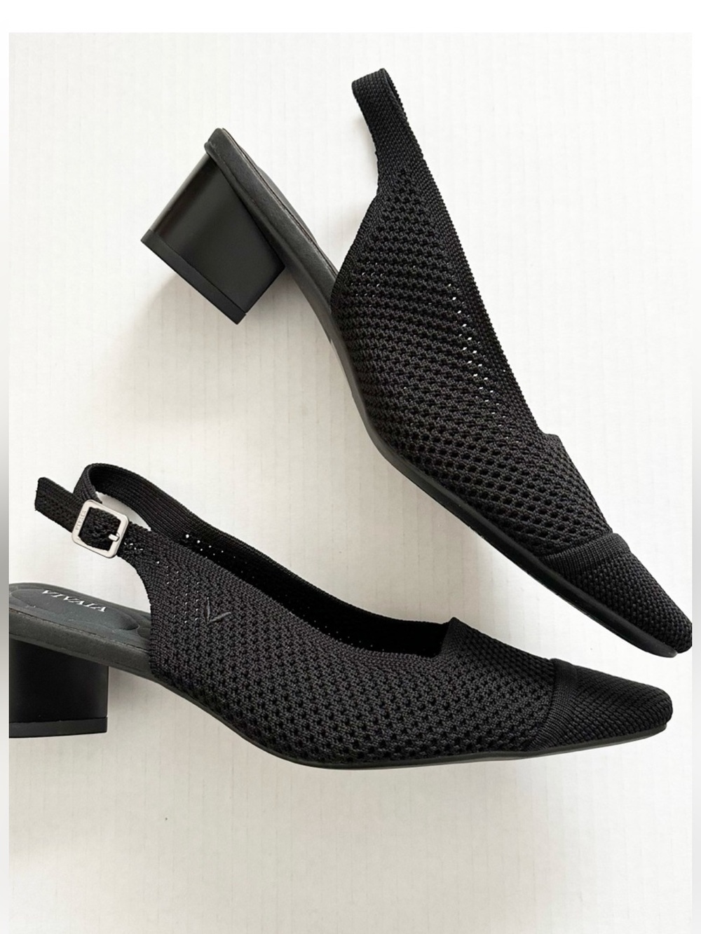 Vivaia Black Slingback Knit Pointed-Toe (Leah Pro) - Picture 5 of 9